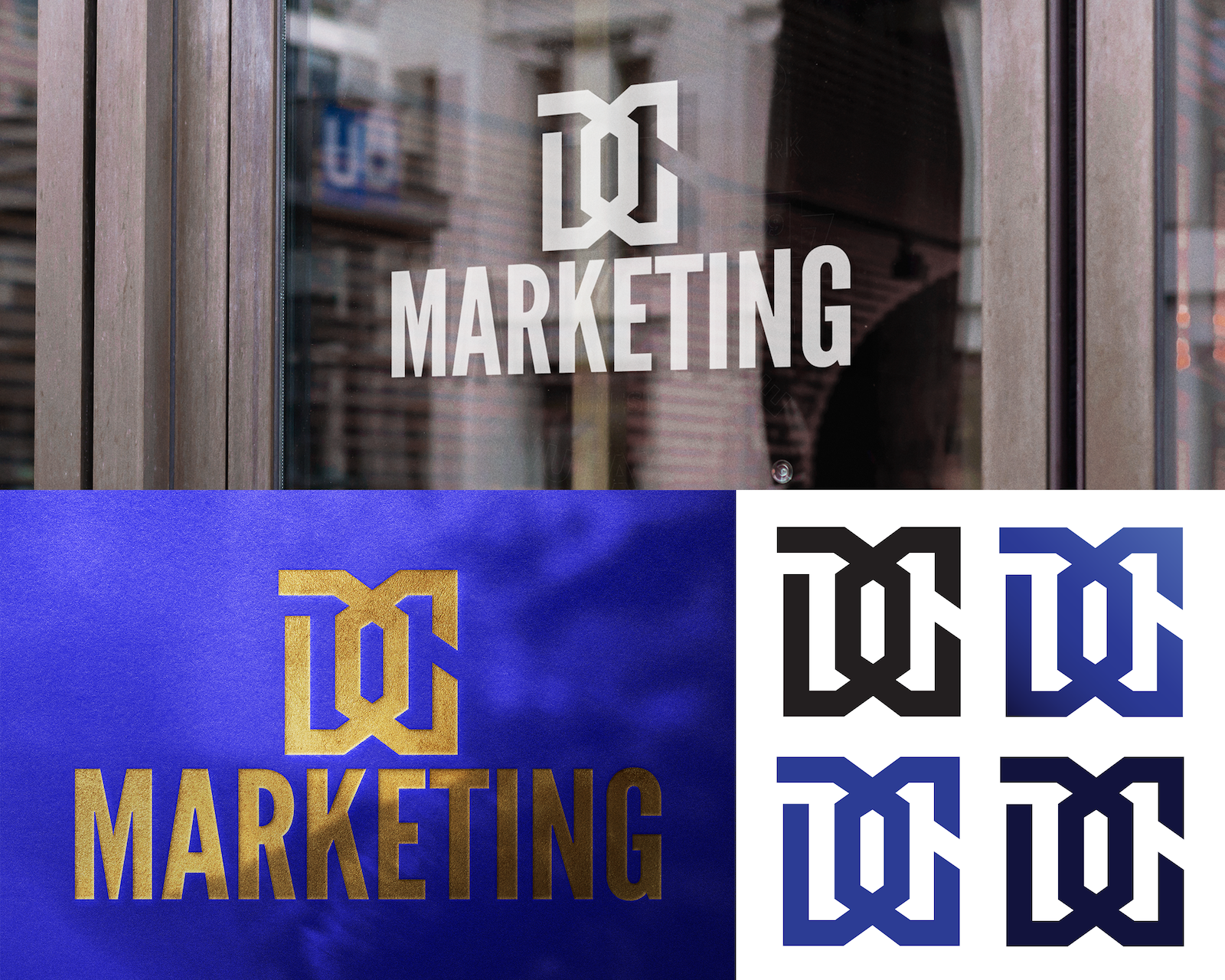 Logo design mockups client DC Marketing