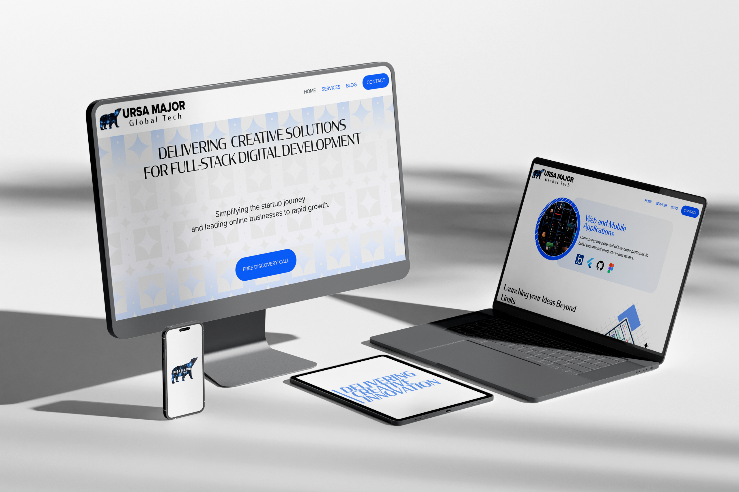 brand and web design client ursa major global tech