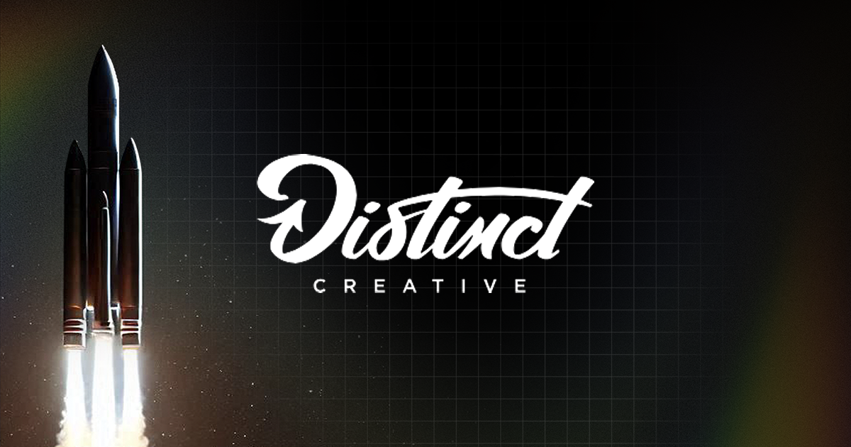 branding example distinct creative group with space exploration theme